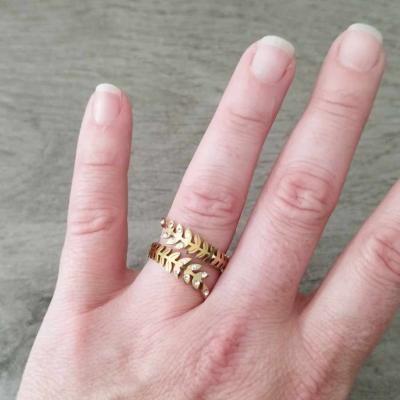 Bague dorée Aya