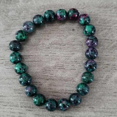 Bracelet "Enthousiasme" en Rubis Zoïsite