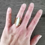 Bague dorée Lison