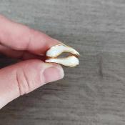 Bague dore blanche Elya