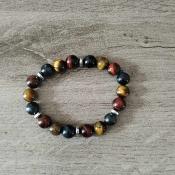 Bracelet "Oeil protecteur" en oeil de Tigre/Taureau/Faucon
