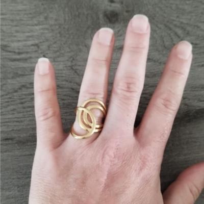 Bague dorée Aïka