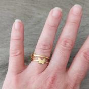 Bague dore Alex