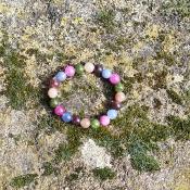Bracelet "Vibration positive" en Tourmaline multicolore