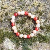 Bracelet "Vitalité" en Citrine, Cornaline et Pierre de soleil