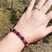 Bracelet "Détente et Addiction" en Améthyste et Lépidolite