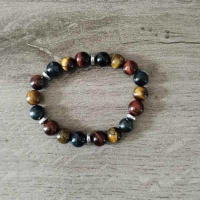 Bracelet "Oeil protecteur" en oeil de Tigre/Taureau/Faucon