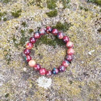 Bracelet "Récupération" en Agate Multicolore 