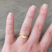 Bague dorée Alex
