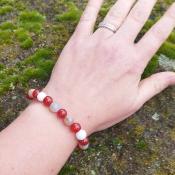 Bracelet "Fertilité" en Cornaline et Pierre de Lune