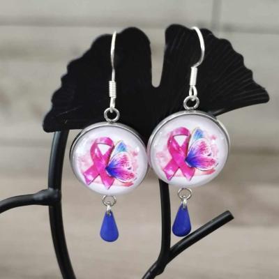 Pendantes argentées Octobre rose Lilou