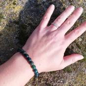 Bracelet "Porte Bonheur" en Agate Mousse