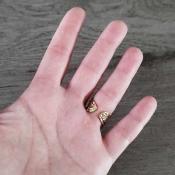Bague dorée marron Lyne