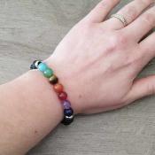 Bracelet "Harmonisation et Libération" 7 chakras et pierres de lave