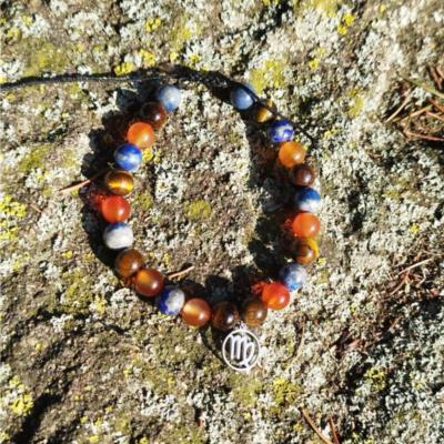 Bracelet cordon signe astrologique "Vierge"