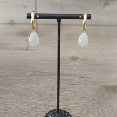 Créoles dorées Aventurine