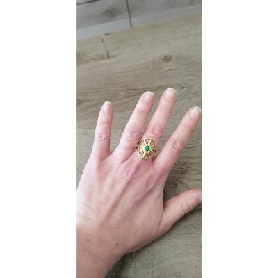 Bague ajustable dorée Thaïs