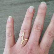 Bague dorée Maé