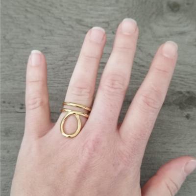 Bague dorée Noélie