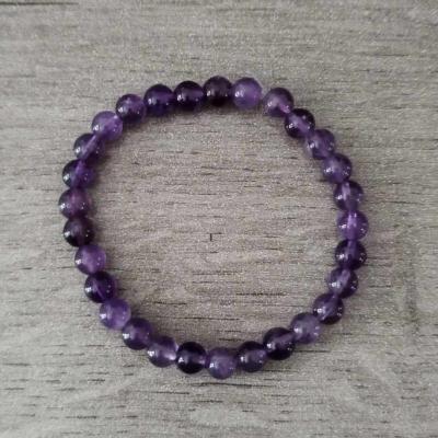 Bracelet "Détente" en Améthyste (6mms)