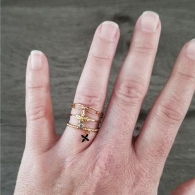 Bague dorée Alessa
