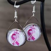 Pendantes argentes Octobre rose Noa