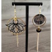 Pendantes dpareilles dores Margot