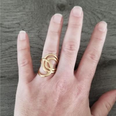 Bague dorée Aïka