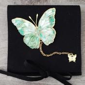 Marque page Papillon vert