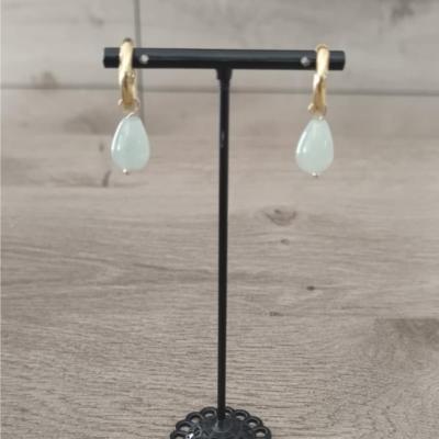 Créoles dorées Aventurine