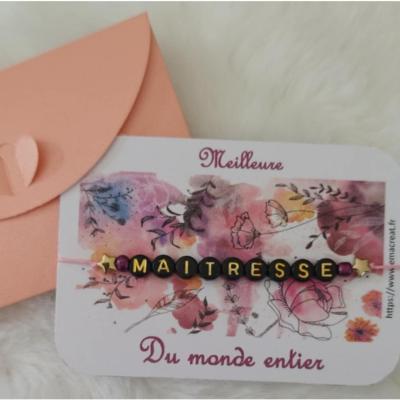 Carte-bracelet Meilleure Maîtresse
