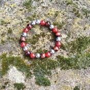 Bracelet "Dynamisme et Equilibre en Cornaline, Hématite et Oeil de Taureau