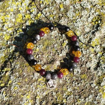 Bracelet cordon signe astrologique "Scorpion"