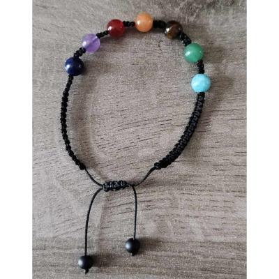 Bracelet macramé "Harmonisation et Guérison" 7 chakras