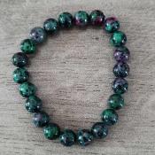 Bracelet "Enthousiasme" en Rubis Zoïsite