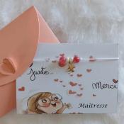 Carte-bracelet juste merci Maîtresse